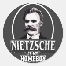 Nietzsche es mi Homeboy Pegatinas Redondas