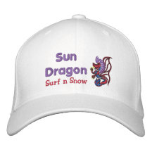 Nieve de la resaca n del dragón de Sun Gorras De Beisbol Bordadas