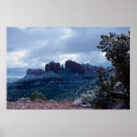 Nieve de Sedona en la roca 2720 de la catedral Impresiones