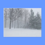 Nieve del invierno de Michigan MI en la escena de  tarjetas postales