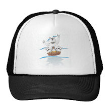 Nieve del oso polar del pingüino gorra