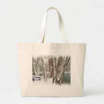 Nieve fresca del invierno bolsas de mano