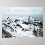 Nieve y rocas impresiones