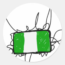 Nigeria Pegatinas Redondas