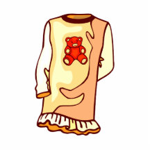 Nighgown del niño con el oso de peluche esculturas fotograficas