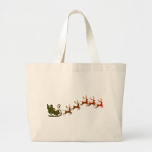 Nikolaus Santa Claus Schlitten sleigh Einkaufstasche