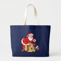 Nikolaus Weihnachtsmann Santa Claus Einkaufstasche