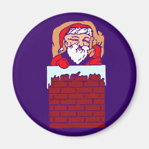 Nikolaus Weihnachtsmann Santa Claus Kamin chimney Magnets