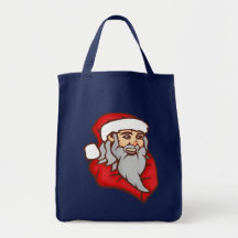 Nikolaus Weihnachtsmann Santa Claus Leinentasche