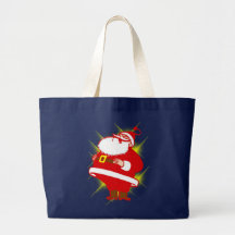 Nikolaus Weihnachtsmann Santa Claus Leinentasche