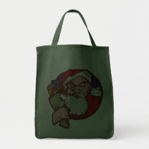 Nikolaus Weihnachtsmann Santa Claus Leinentasche