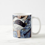 Niña en butaca azul de Cassatt Maria (mejor Tazas