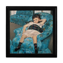 Niña en silla azul de Mary Cassatt cajas de regalo