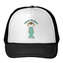 Niña futura del cirujano gorro