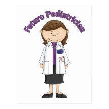 Niña futura del pediatra tarjetas postales