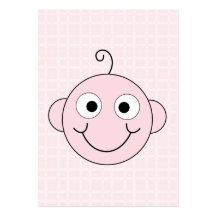 Niña linda. Fondo rosado del control Tarjetas De Negocios