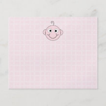 Niña linda. Fondo rosado del control Tarjetón