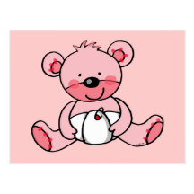 Niña (oso de peluche) postal