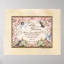 Niña personalizada - princesa encantada del Faerie Posters