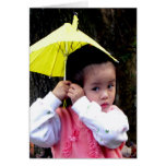 Niña taiwanesa tarjeta