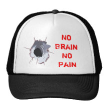 Ningún cerebro ningún dolor gorras de camionero