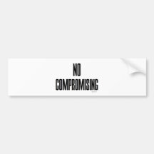 Ningún compromiso etiqueta de parachoque