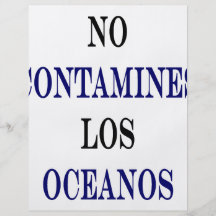 Ningún Contamines Los Oceanos Tarjeta Publicitaria