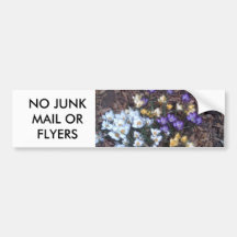 Ningún correo basura o aviadores etiqueta de parachoque