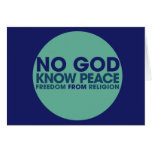 Ningún dios sabe paz tarjeta