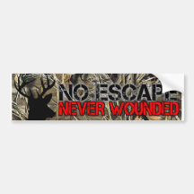 "Ningún escape -" pegatina para el parachoques nun Pegatina De Parachoque