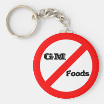 Ningún GM - keychaine genético modificado de las c Llavero