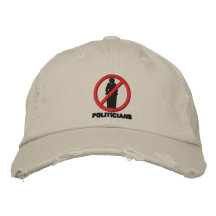 Ningún gorra de los políticos gorra de béisbol bordada