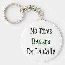 Ningún La Calle del En de Basura de los neumáticos Llaveros Personalizados