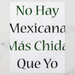 Ningún Mas Chida Que Yo de Mexicana del heno Flyer A Todo Color