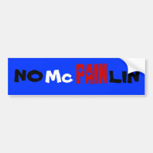 NINGÚN McPAINLIN Etiqueta De Parachoque