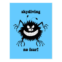 ningún miedo skydiving tarjetas postales