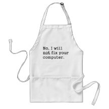 Ningún ningún arreglo su regalo de la tecnología d delantal