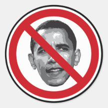 Ningún Obama Etiquetas Redondas