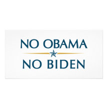 NINGÚN OBAMA NINGÚN BIDEN TARJETAS FOTOGRÁFICAS PERSONALIZADAS