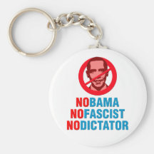 NINGÚN OBAMA NO FASCISTA NINGÚN DICTADOR (v133x) Llavero Personalizado