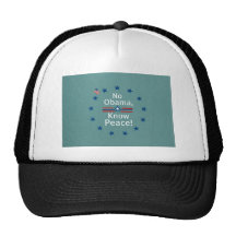 ¡Ningún Obama, sabe paz! Gorro De Camionero