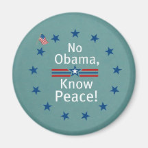 ¡Ningún Obama, sabe paz! Imán Para Frigorifico