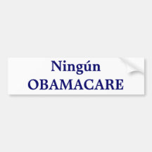 Ningún OBAMACARE Pegatina De Parachoque