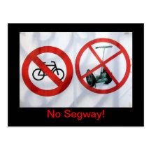 ¡Ningún Segway! Tarjeta Postal