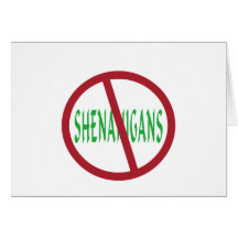 Ningún símbolo de los Shenanigans Felicitaciones