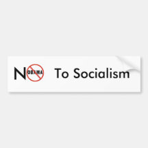 Ningún socialismo etiqueta de parachoque
