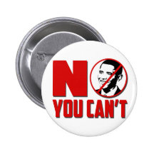 Ningún usted no puede Obama anti Pins