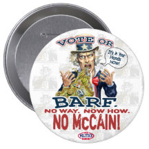Ningún voto de McCain o engranaje de Barf Pins
