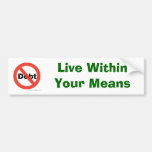 ninguna deuda, WithinYour vivo significa Etiqueta De Parachoque