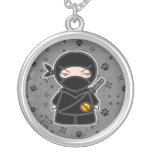 ¡Ninguna diversión! Collar del gris de Ninjadorabl